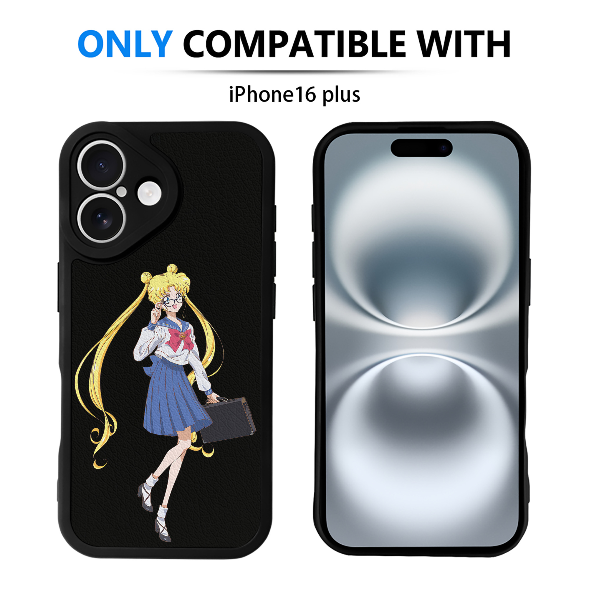 （画像用） 美少女戦士セーラームーン 愛野 美奈子 あいの みなこ Sailor Moon Aino Minako 【iPhone 16シリーズ対応】シリコンスマホケース（レザー調） 材質：シリコン